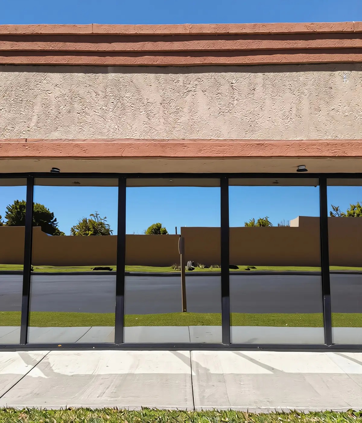 Anti-graffiti film detail Yucaipa CA A-Team Window Solutions, LLC