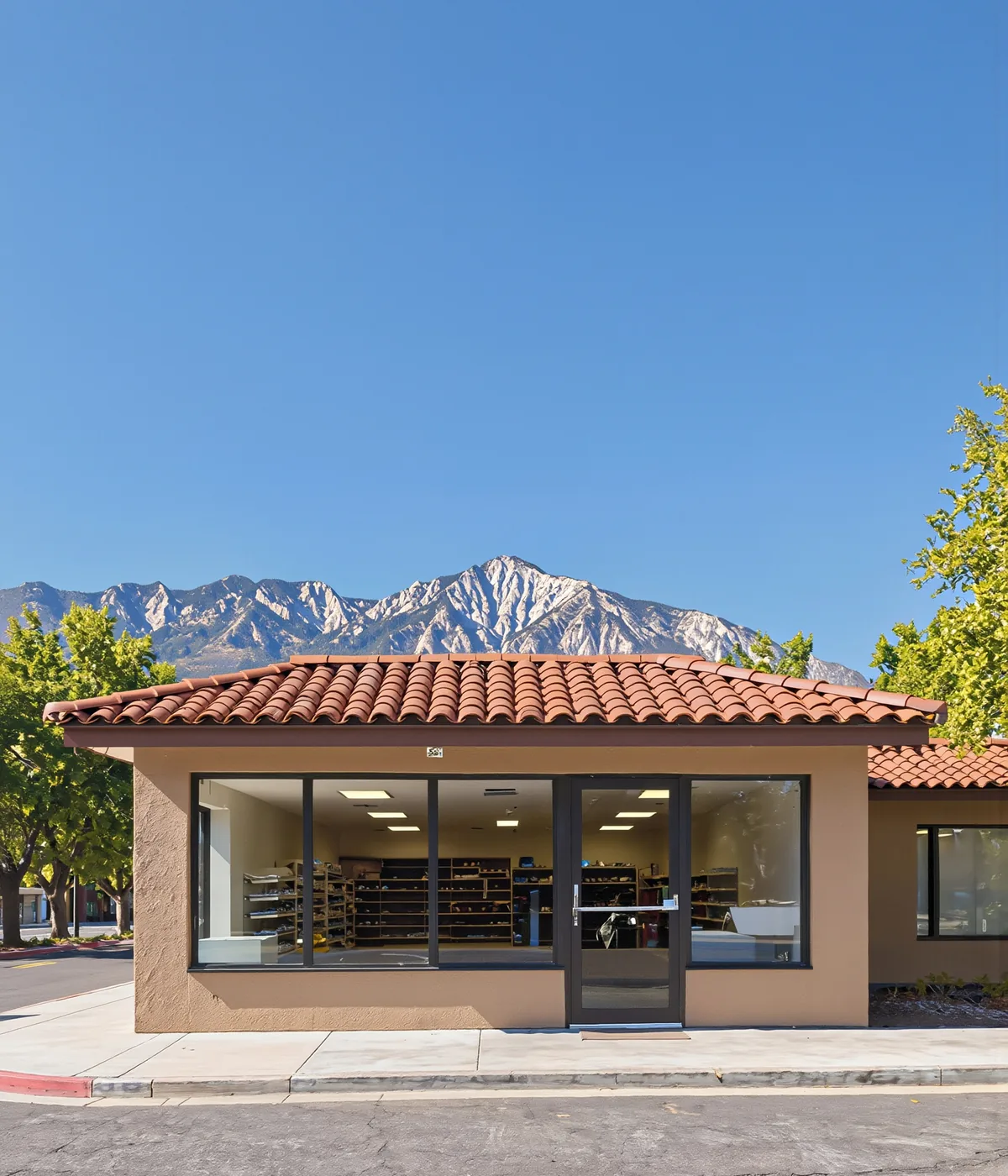 Commercial window film on storefront glass in Yucaipa, CA